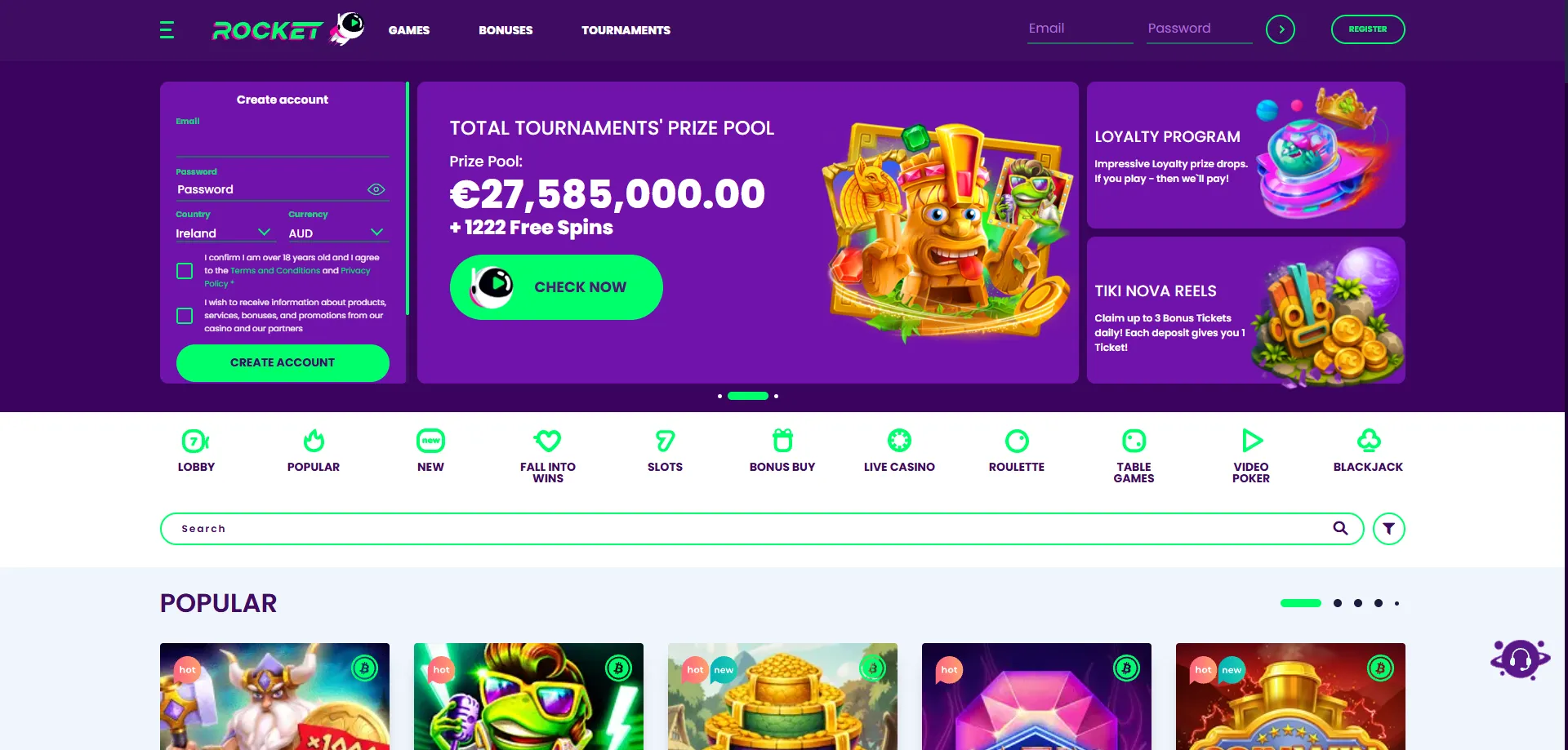 Casino Rocket mirror site access links for blocked players