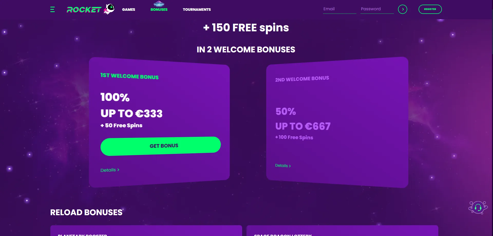 Casino Rocket loyalty program and bonus rewards on mobile